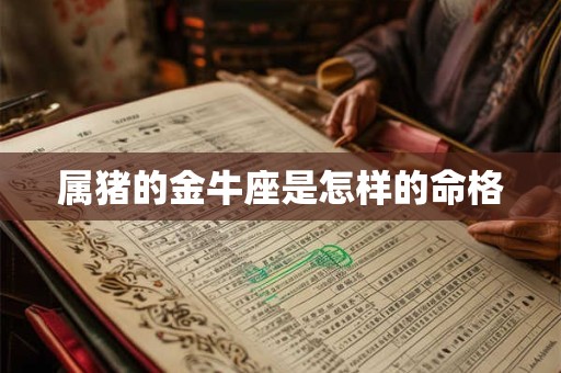 属猪的金牛座是怎样的命格