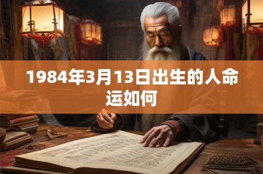 1984年3月13日出生的人命运如何