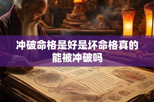 冲破命格是好是坏命格真的能被冲破吗