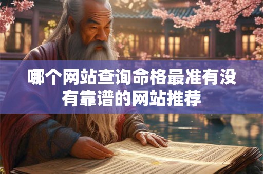 哪个网站查询命格最准有没有靠谱的网站推荐