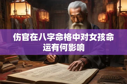 伤官在八字命格中对女孩命运有何影响