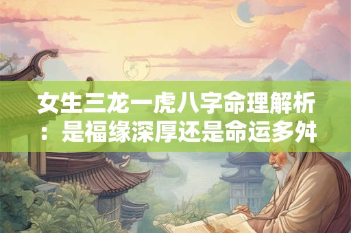 女生三龙一虎八字命理解析：是福缘深厚还是命运多舛