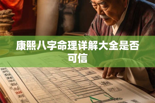 康熙八字命理详解大全是否可信
