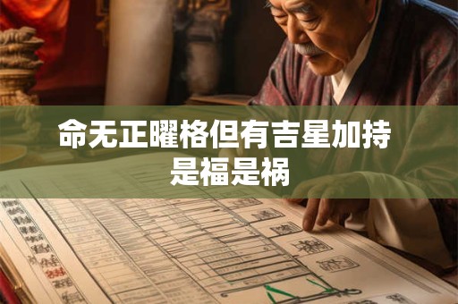 命无正曜格但有吉星加持 是福是祸