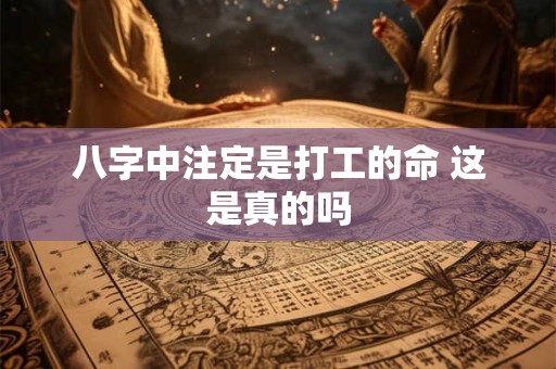 八字中注定是打工的命 这是真的吗