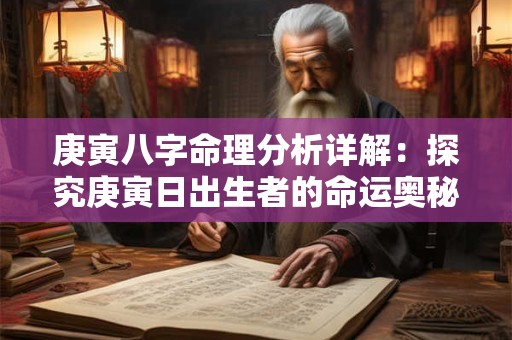 庚寅八字命理分析详解：探究庚寅日出生者的命运奥秘