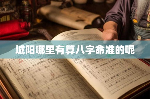 城阳哪里有算八字命准的呢