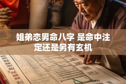 姐弟恋男命八字 是命中注定还是另有玄机