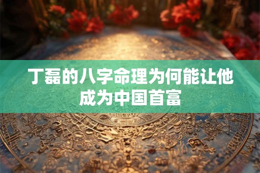 丁磊的八字命理为何能让他成为中国首富
