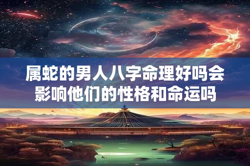 属蛇的男人八字命理好吗会影响他们的性格和命运吗