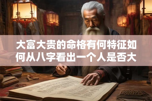 大富大贵的命格有何特征如何从八字看出一个人是否大富大贵