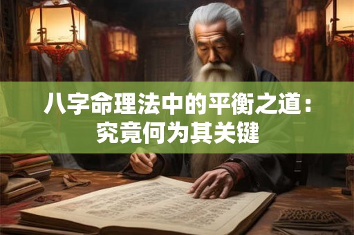 八字命理法中的平衡之道：究竟何为其关键
