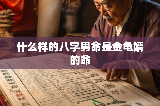 什么样的八字男命是金龟婿的命 什么样的八字男命是金龟婿的命