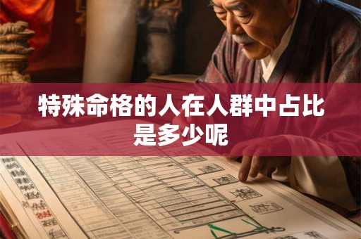 特殊命格的人在人群中占比是多少呢