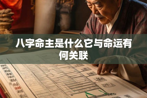 八字命主是什么它与命运有何关联