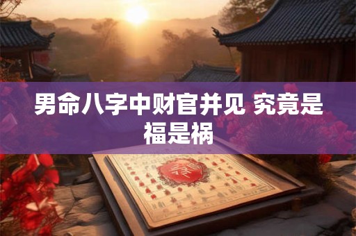 男命八字中财官并见 究竟是福是祸