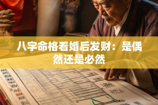八字命格看婚后发财：是偶然还是必然