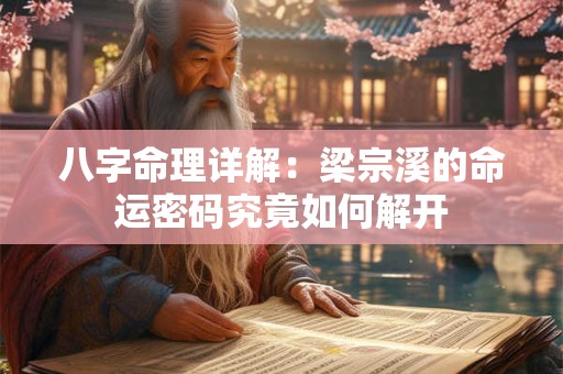 八字命理详解：梁宗溪的命运密码究竟如何解开