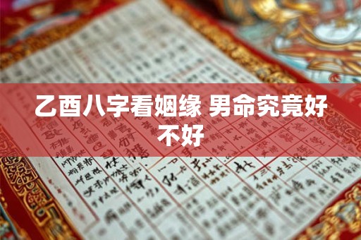 乙酉八字看姻缘 男命究竟好不好