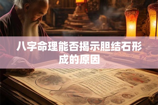 八字命理能否揭示胆结石形成的原因