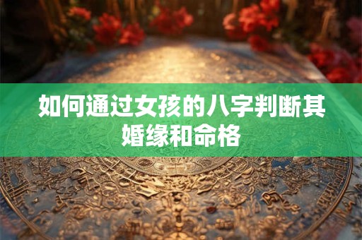 如何通过女孩的八字判断其婚缘和命格