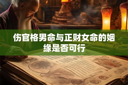 伤官格男命与正财女命的姻缘是否可行