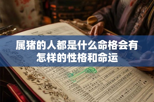 属猪的人都是什么命格会有怎样的性格和命运