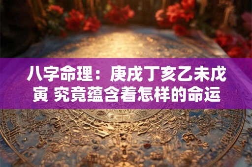 八字命理：庚戌丁亥乙未戊寅 究竟蕴含着怎样的命运密码