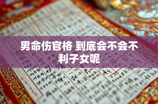 男命伤官格 到底会不会不利子女呢