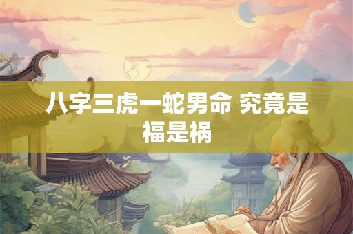 详细阅读:八字三虎一蛇男命 究竟是福是祸 八字三虎一蛇男命 究竟是福是祸