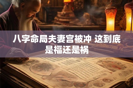 八字命局夫妻宫被冲 这到底是福还是祸