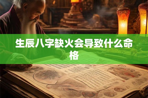 生辰八字缺火会导致什么命格