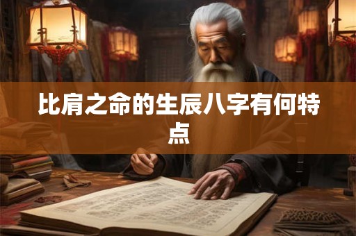 比肩之命的生辰八字有何特点