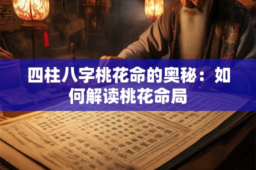 四柱八字桃花命的奥秘：如何解读桃花命局
