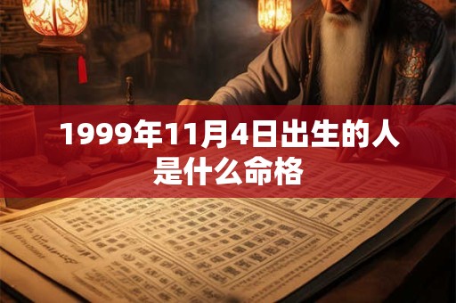 1999年11月4日出生的人是什么命格