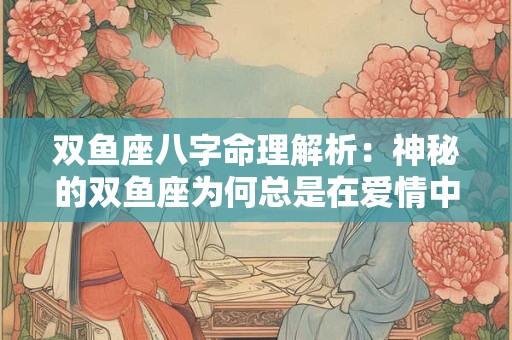 双鱼座八字命理解析：神秘的双鱼座为何总是在爱情中受伤