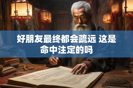 好朋友最终都会疏远 这是命中注定的吗