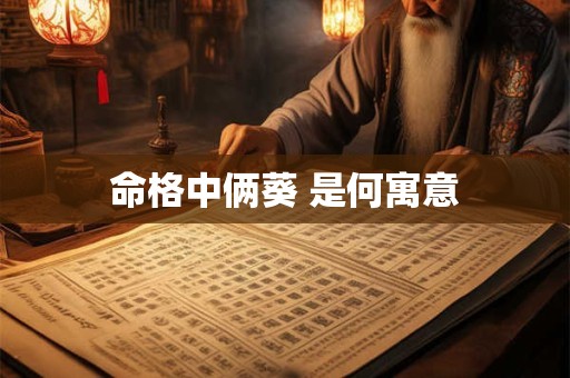 命格中俩葵 是何寓意