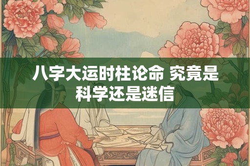 八字大运时柱论命 究竟是科学还是迷信