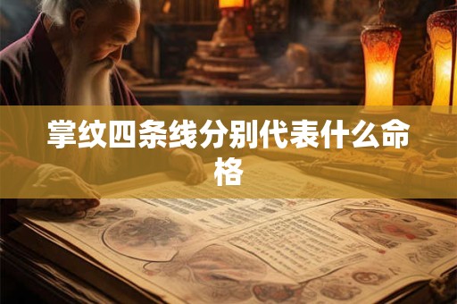 掌纹四条线分别代表什么命格 掌纹四条线分别代表什么命格