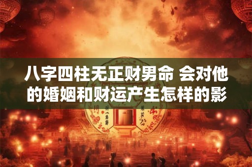 八字四柱无正财男命 会对他的婚姻和财运产生怎样的影响呢