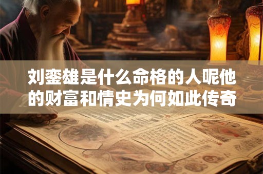 刘銮雄是什么命格的人呢他的财富和情史为何如此传奇