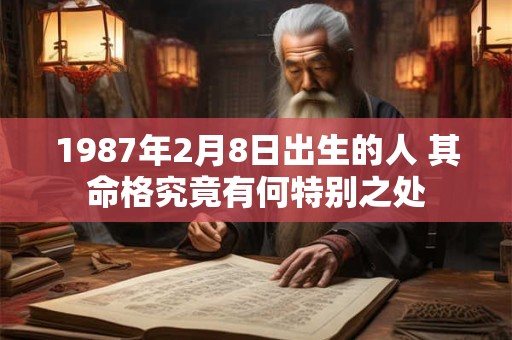 1987年2月8日出生的人 其命格究竟有何特别之处