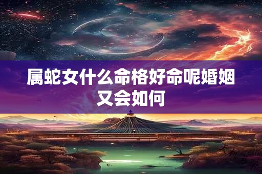 属蛇女什么命格好命呢婚姻又会如何