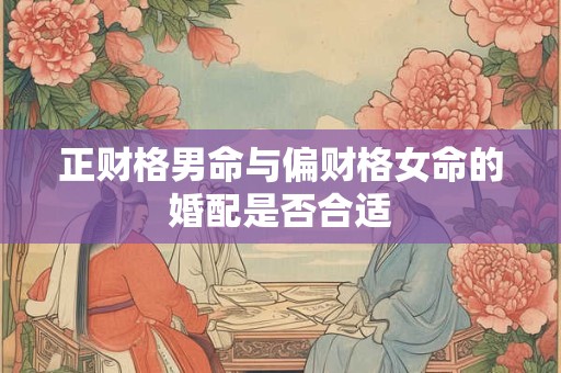 正财格男命与偏财格女命的婚配是否合适