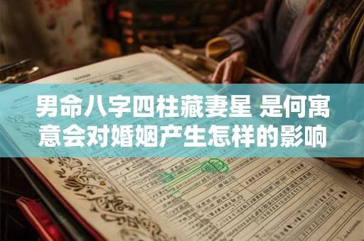 男命八字四柱藏妻星 是何寓意会对婚姻产生怎样的影响