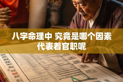 八字命理中 究竟是哪个因素代表着官职呢