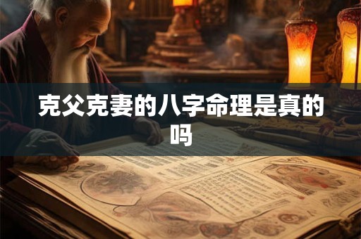 克父克妻的八字命理是真的吗 克父克妻的八字命理是真的吗