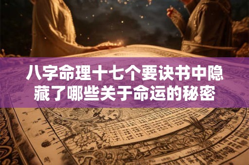 八字命理十七个要诀书中隐藏了哪些关于命运的秘密