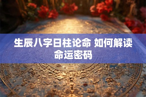生辰八字日柱论命 如何解读命运密码